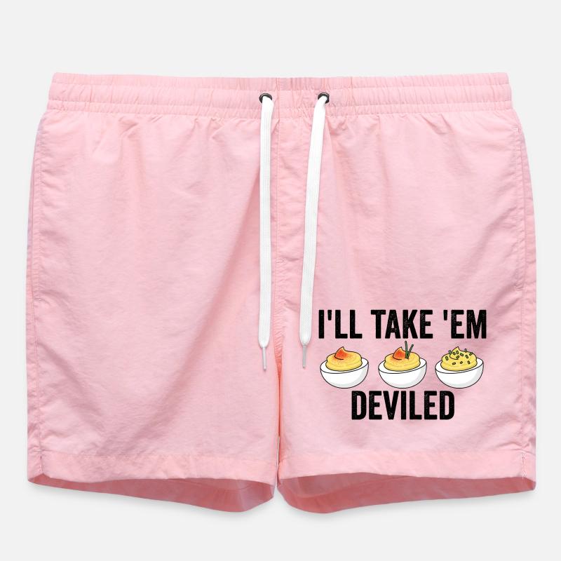 I'll take them, devilish Thanksgiving eggs - Swim Trunks - pink