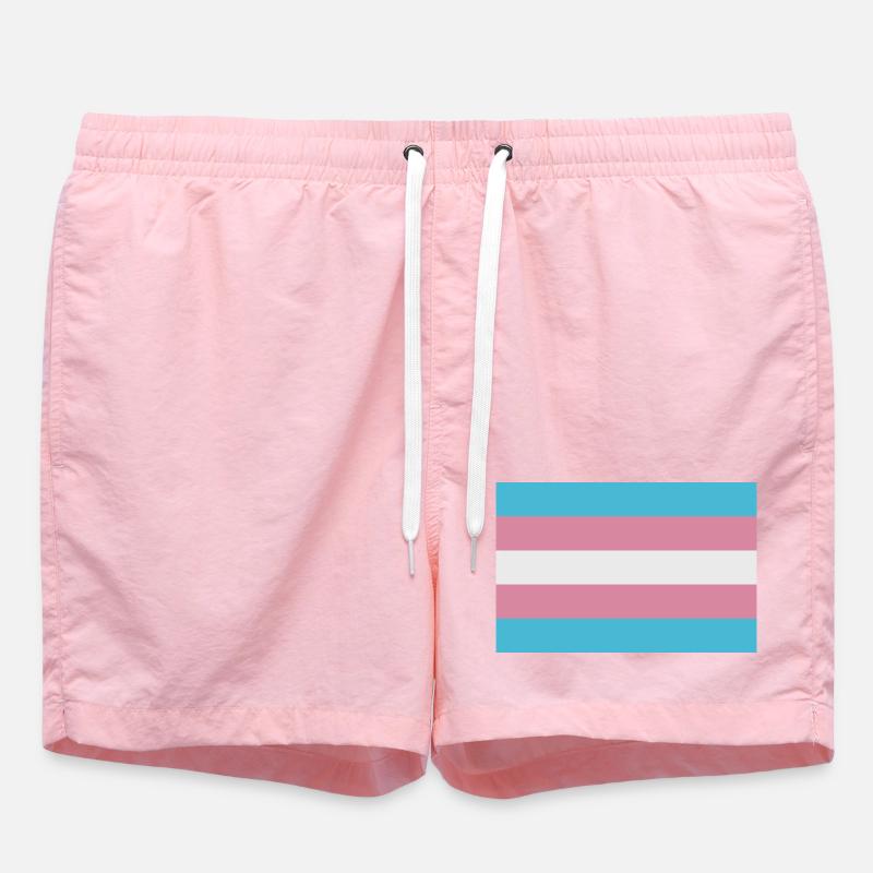 Drapeau trans - Short de bain - rose