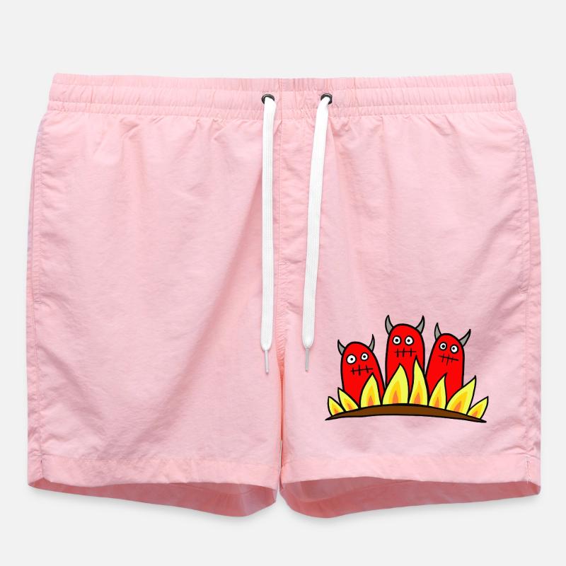 3 Devils - Swim Trunks - pink