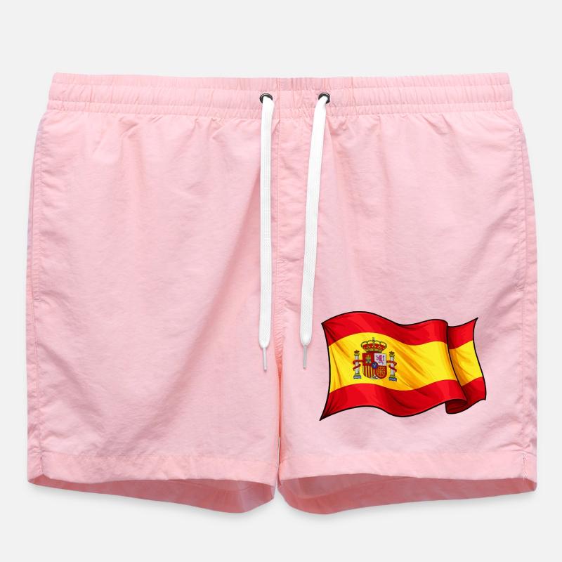 Conception des ondes du drapeau espagnol - Short de bain - rose