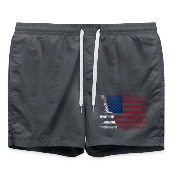 Ukulélé hawaïen Uke Drapeau américain - Short de bain -  - Devant