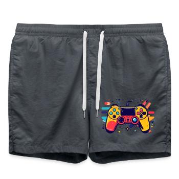 Colored Game Controller Gaming Pop Art Motif - Swim Trunks -  - Front