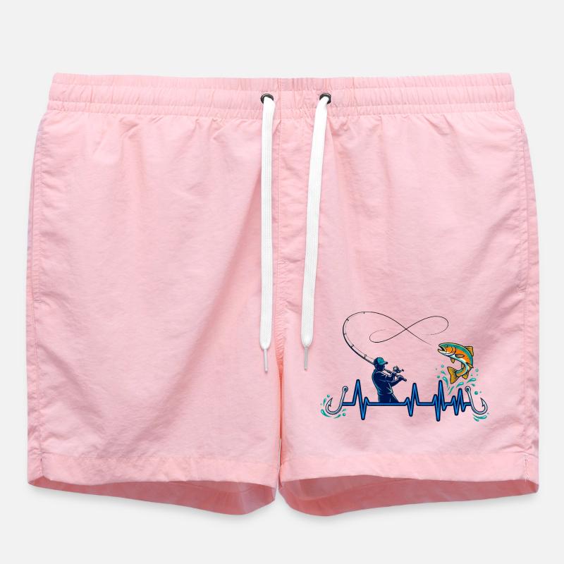 Angler Heartbeat ECG Infinity Fish - Short de bain - rose
