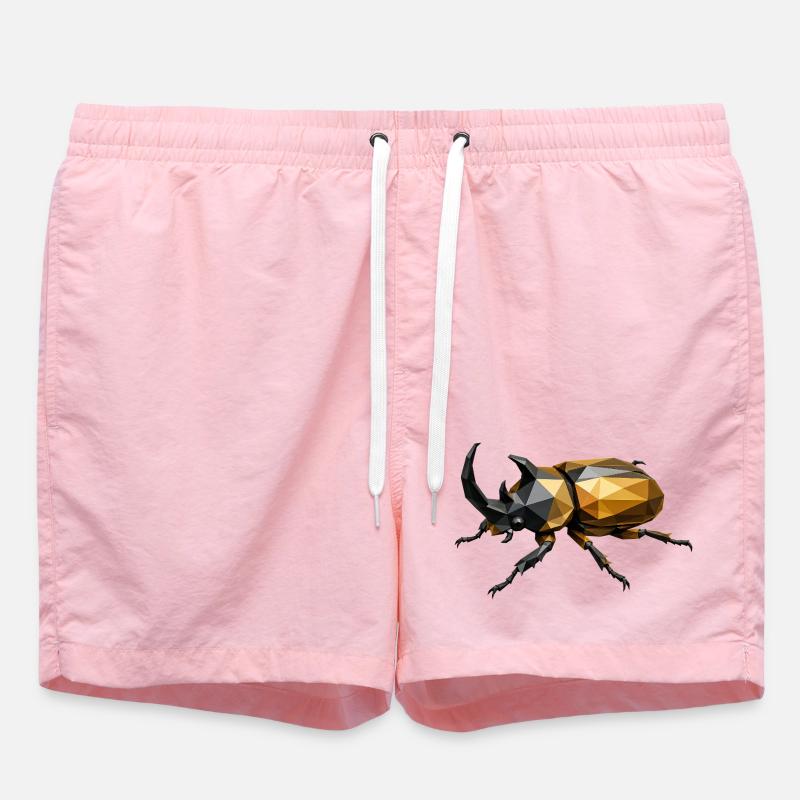 Geometrischer Goldkäfer - Swim Trunks - pink