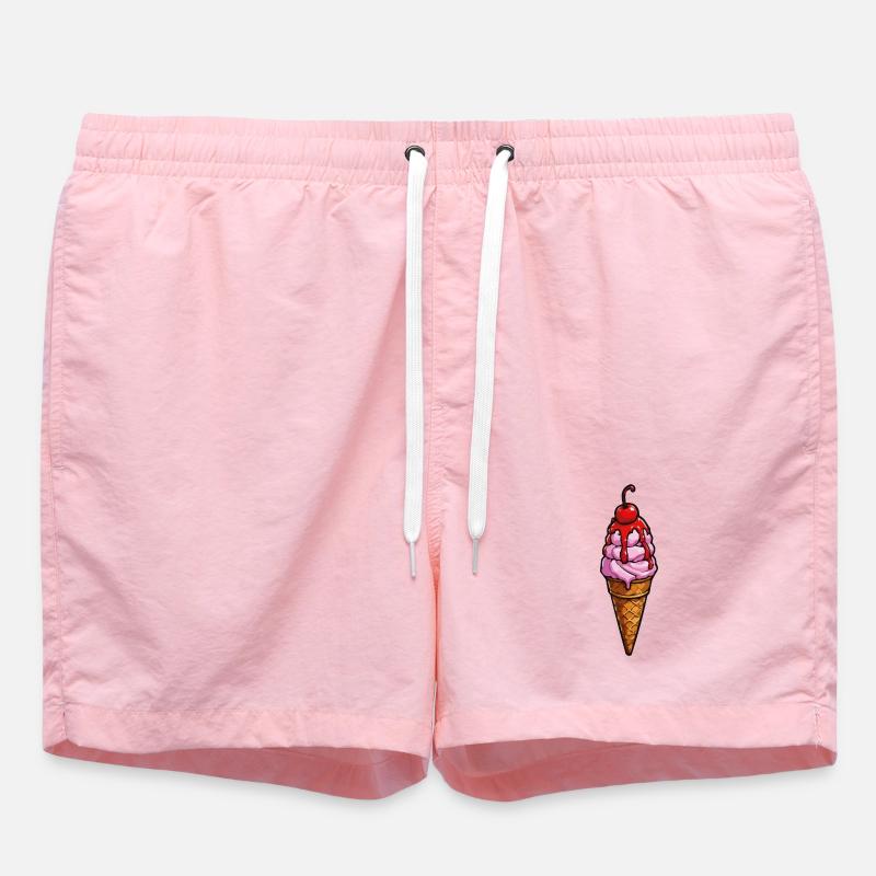 Kirsche Erdbeere Eiscreme - Swim Trunks - pink