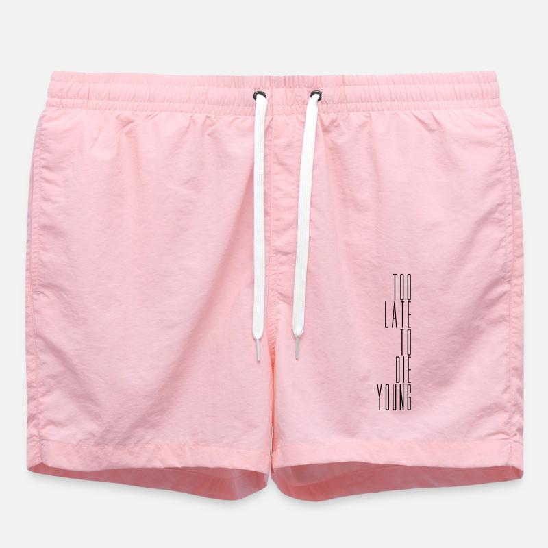 Die Young Spruch - Badeshorts - Pink