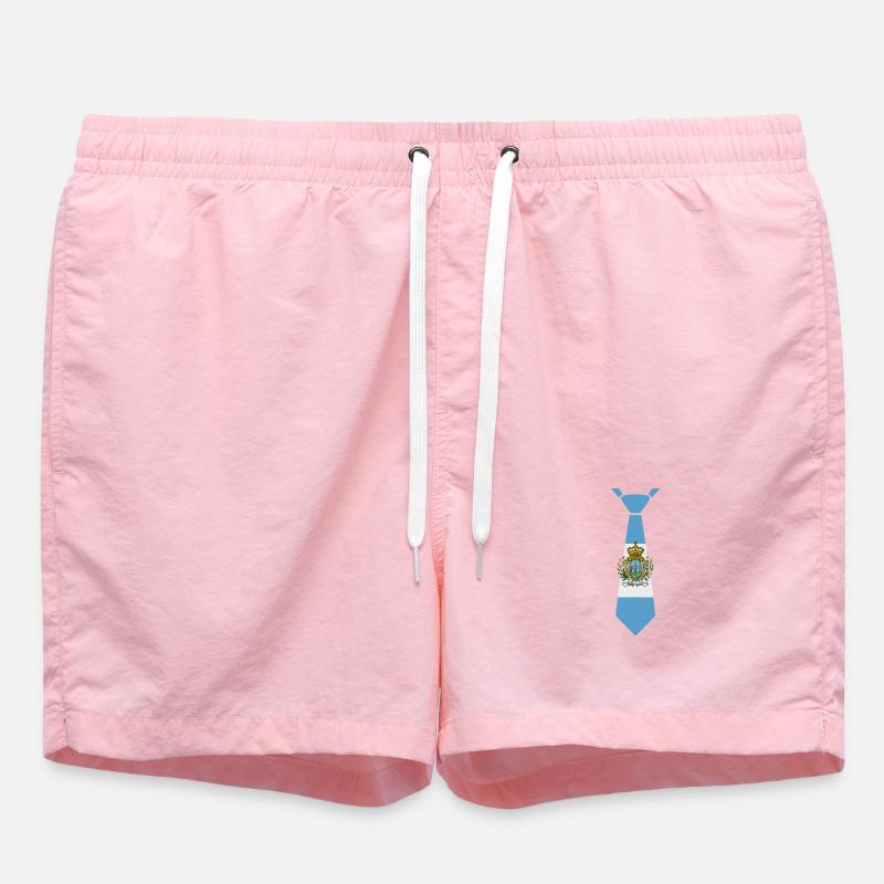 Cravate de Saint-Marin – Conception du drapeau - Short de bain - rose