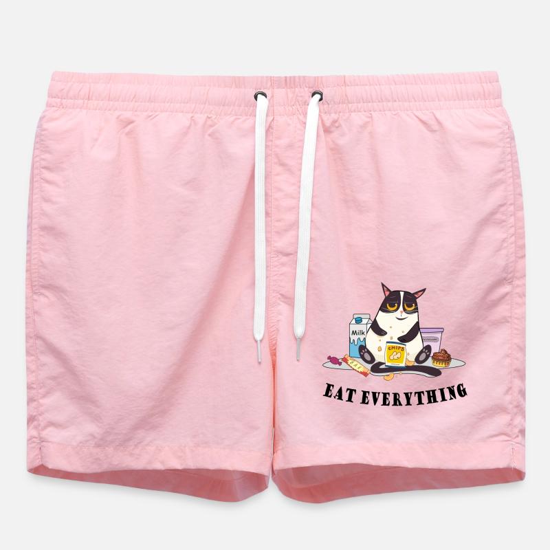 Gefräßige Katze - Badeshorts - Pink