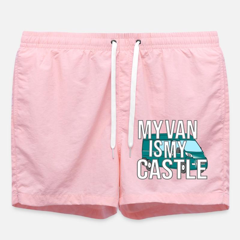 My Van Is My Castle - Badeshorts - Pink
