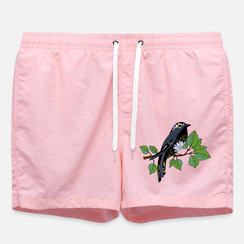 Bunter Vogel - Badeshorts - Pink