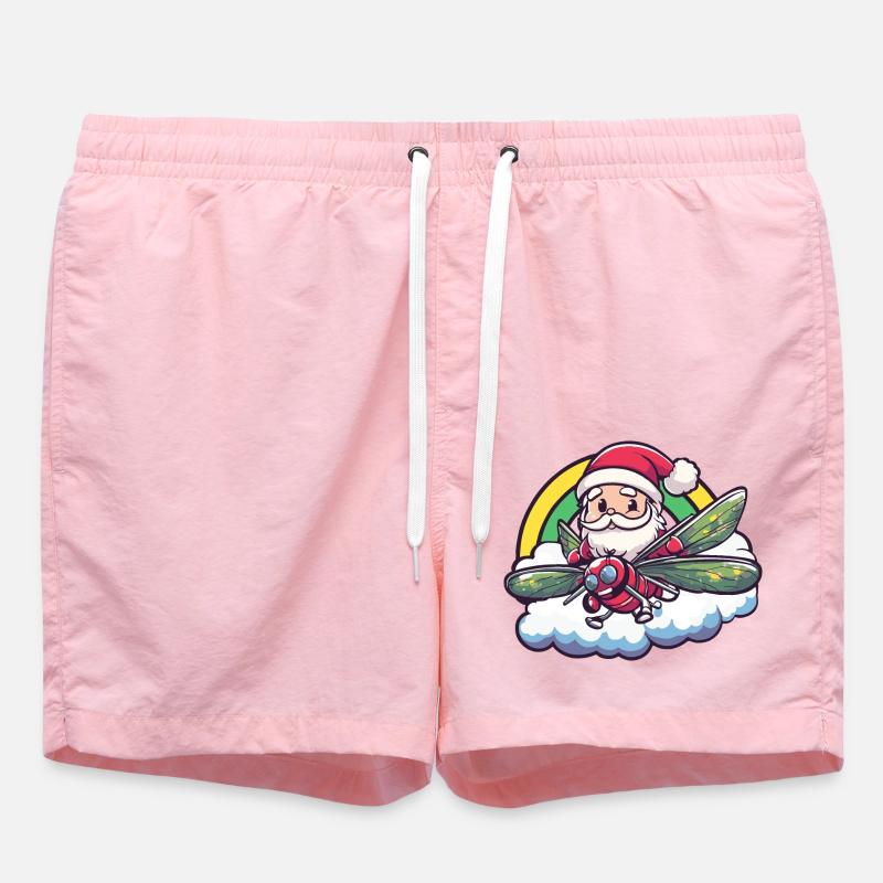 Libellule Père Noël Arc-en-ciel - Short de bain - rose