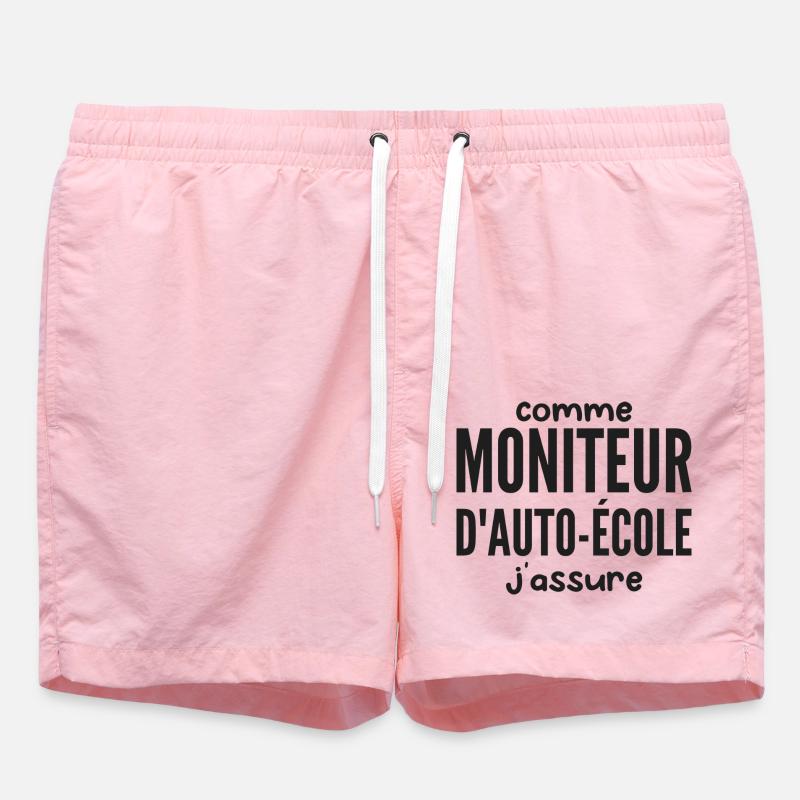 Moniteur Auto-école - Short de bain - rose