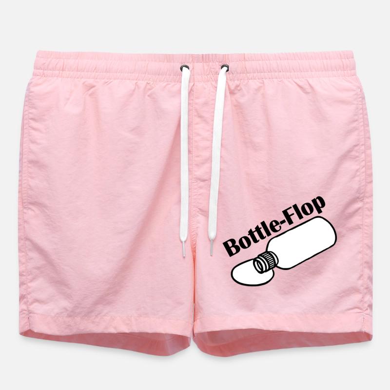 Bottleflop - Design parodique Bottleflip - Short de bain - rose