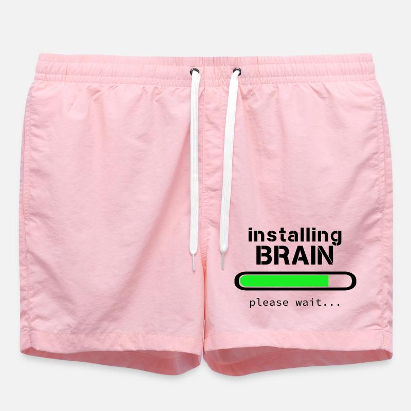 Installing Brain - Swim Trunks - pink