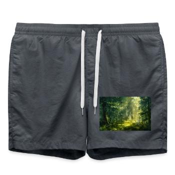 Poster Illustration Paysage de Forêt - Short de bain -  - Devant