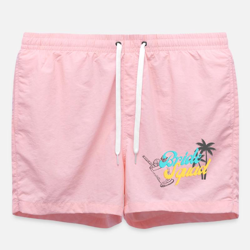 Bride Squad Tropical Sunset Design - Swim Trunks - pink