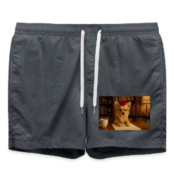 Chihuahua Intelligent et Chic avec Rose - Short de bain -  - Devant