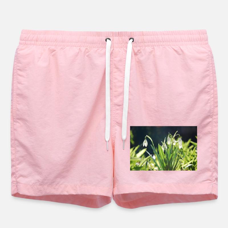 perce-neige printemps floraison design - Short de bain - rose
