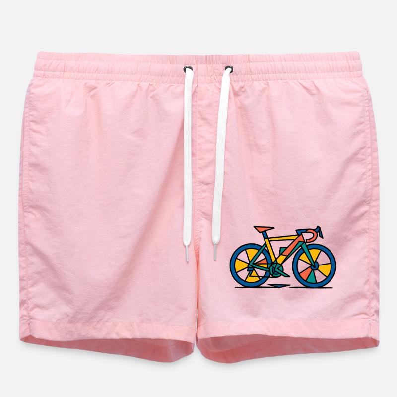 Vélo abstrait éclatant - Short de bain - rose
