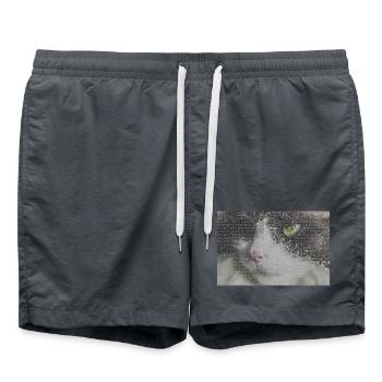 Katzenporträt Mosaik - Badeshorts -  - Vorne