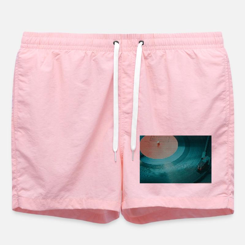 Turntable in a triangle pattern - Swim Trunks - pink