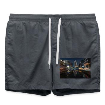 Urban Reflection At Night - Swim Trunks -  - Front
