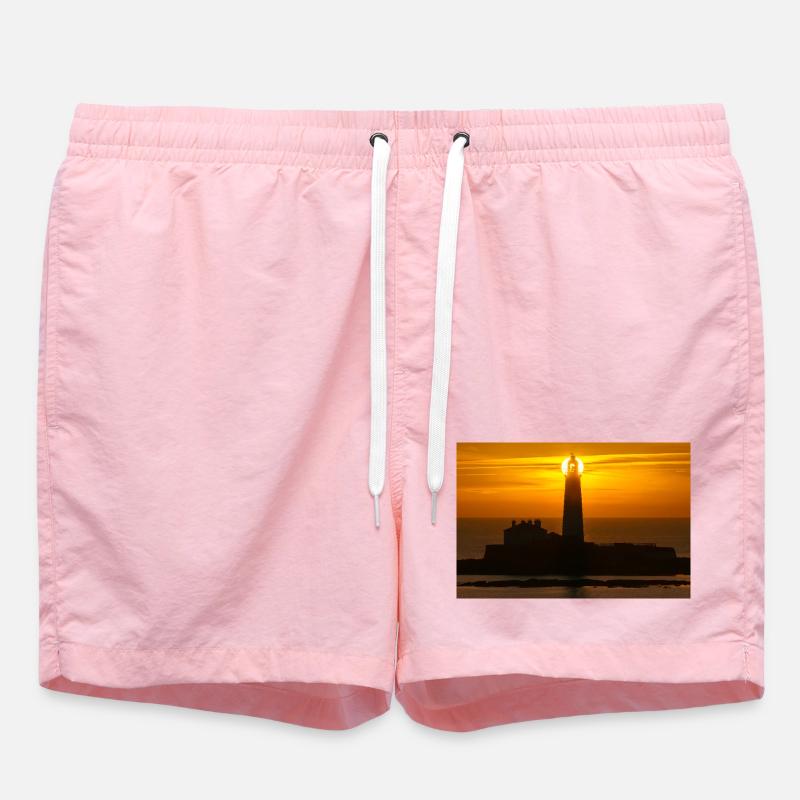 lever du soleil Phare de St Marys - Short de bain - rose