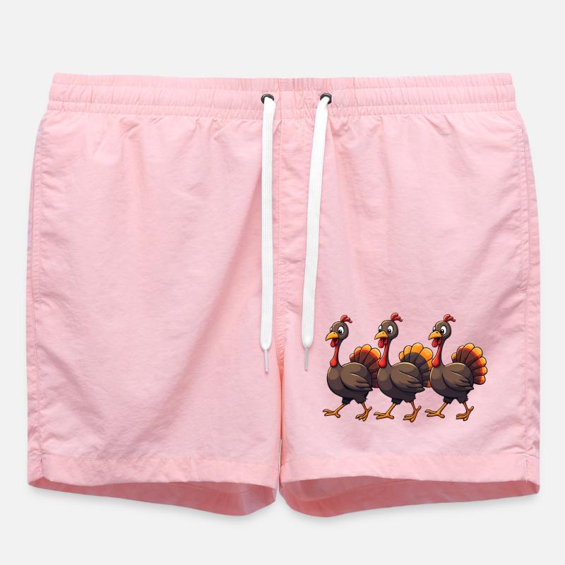 Bébé dinde de Thanksgiving - Short de bain - rose