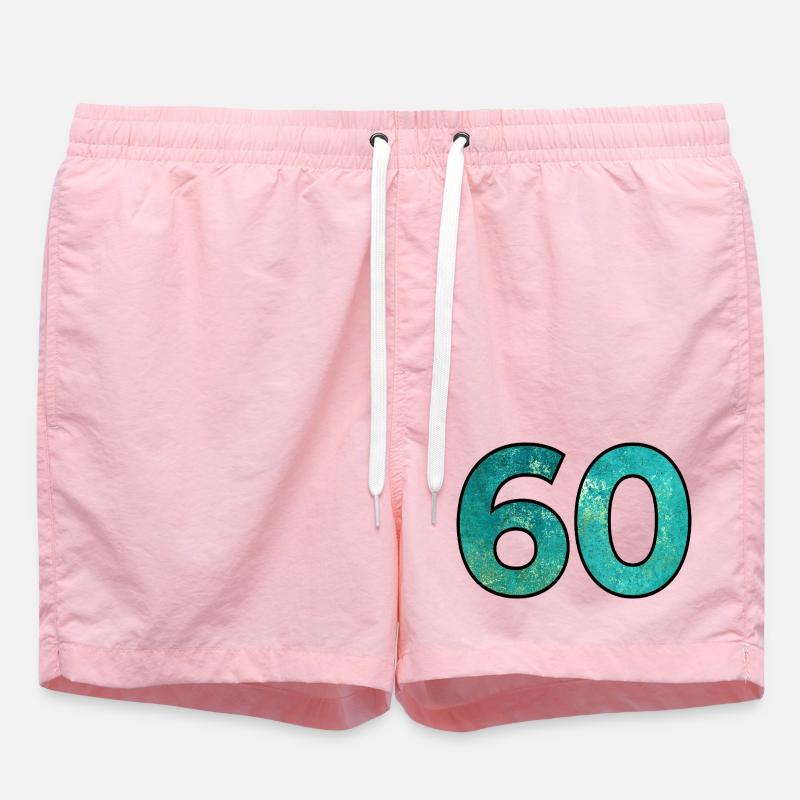 Numéro 60 - 60e anniversaire - Short de bain - rose