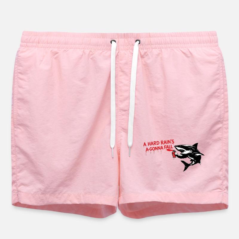 Requin graffiti avec des lettres rouges - Short de bain - rose