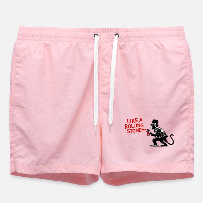 Comme un singe de Rolling Stone - Short de bain - rose