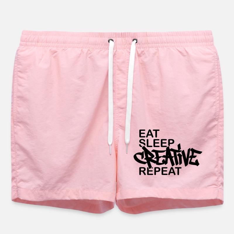 Creative Motto Graffiti Day - Swim Trunks - pink
