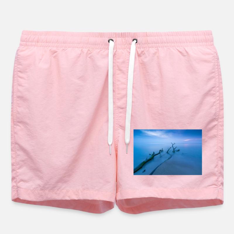 Blue hour on the west beach - Swim Trunks - pink