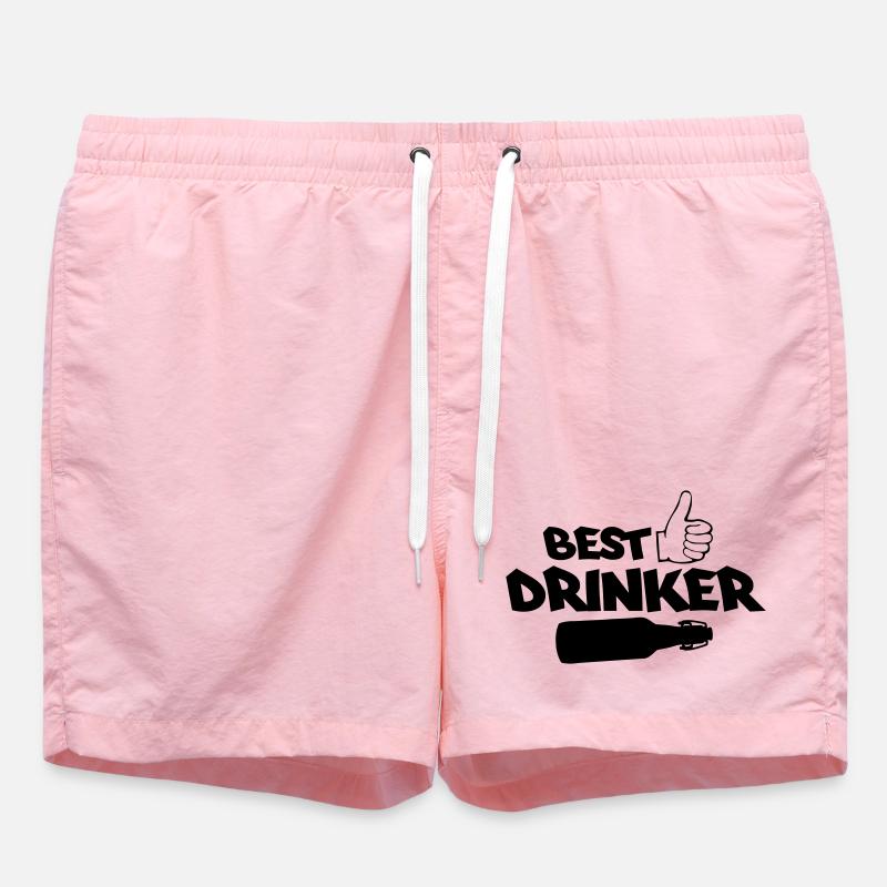 Best Drinker - Swim Trunks - pink