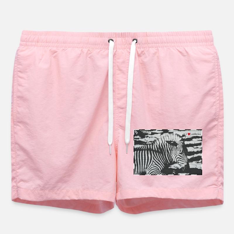 Zebra - Swim Trunks - pink