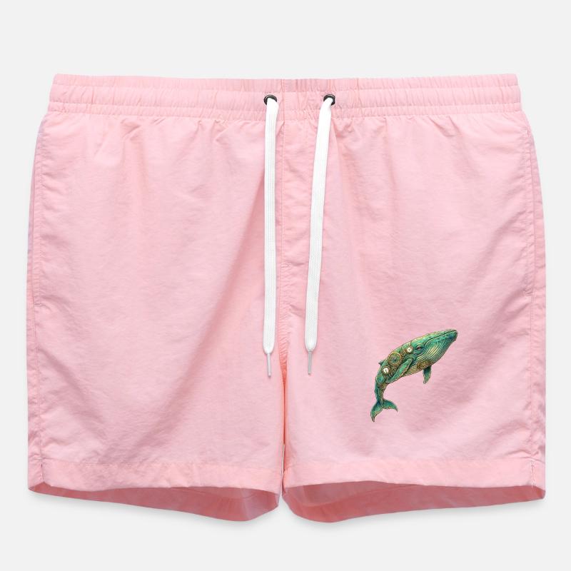 Baleine steampunk - Short de bain - rose
