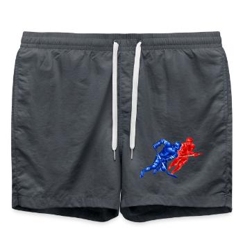 Duel rival de hockey : Bleu contre Rouge - Short de bain -  - Devant