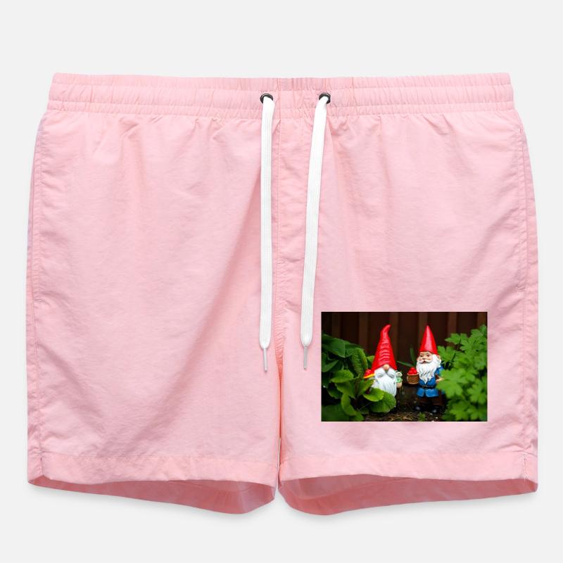 Garten Gnomenfreude - Badeshorts - Pink