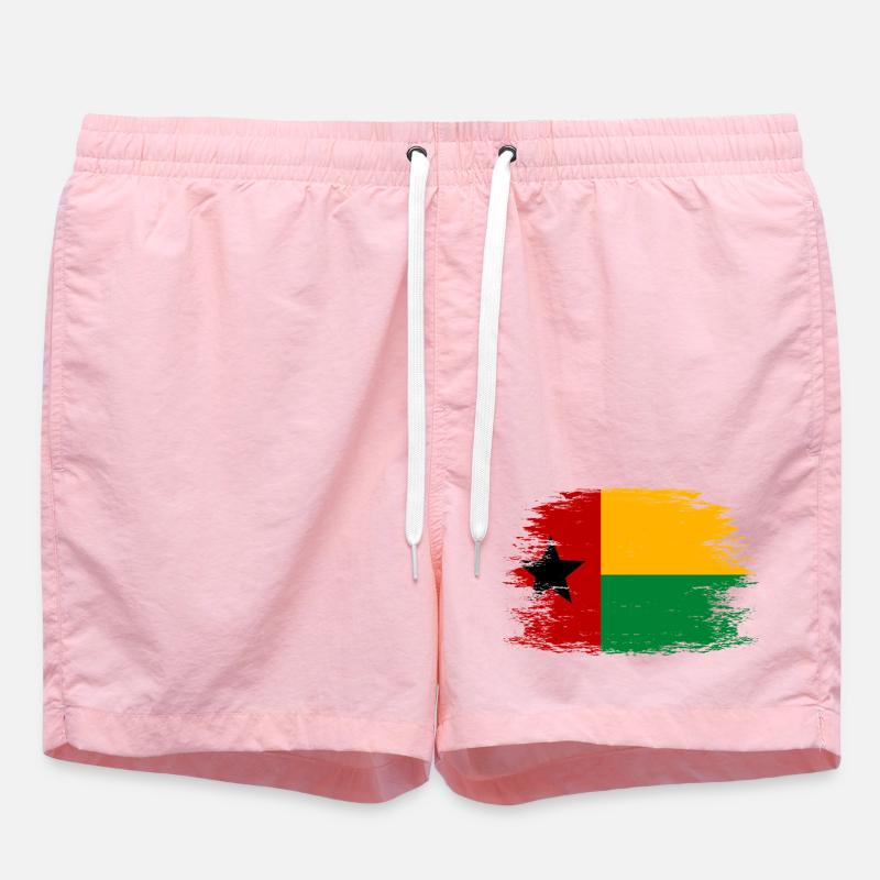 Guinea_Bissau_Flagge_used - Swim Trunks - pink