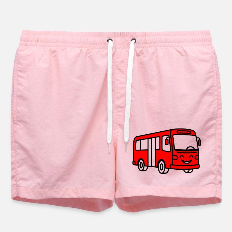 Dessin animé de bus - Short de bain - rose