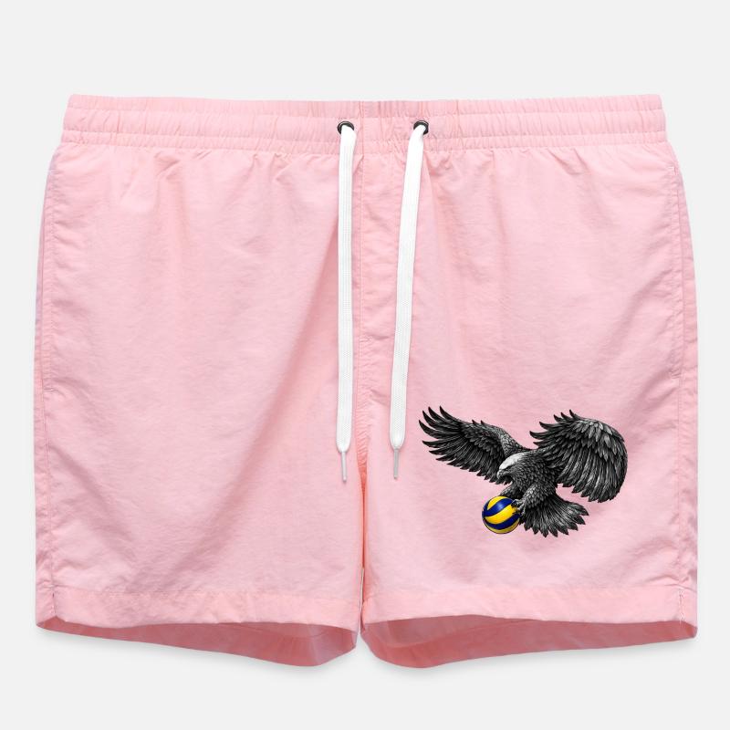 Eagle with volleyball - Swim Trunks - pink