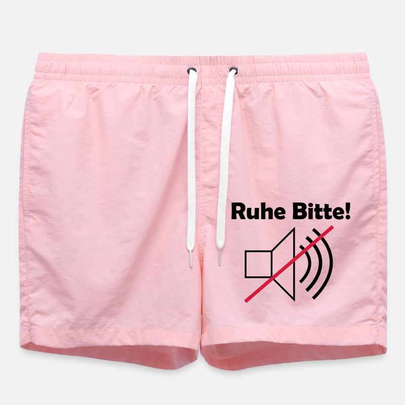 Ruhe Bitte! mit Lautsprechersymbol - Badeshorts - Pink