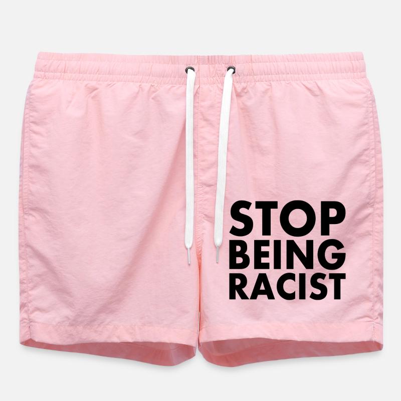 Stop being racist - Short de bain - rose
