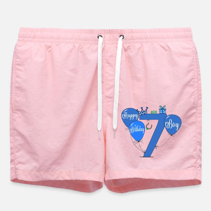 7 Ballon garçon d’anniversaire - Short de bain - rose