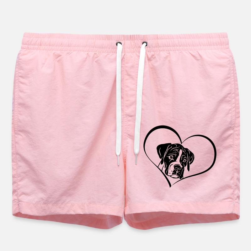 Chiot boxer dans le cœur - Short de bain - rose