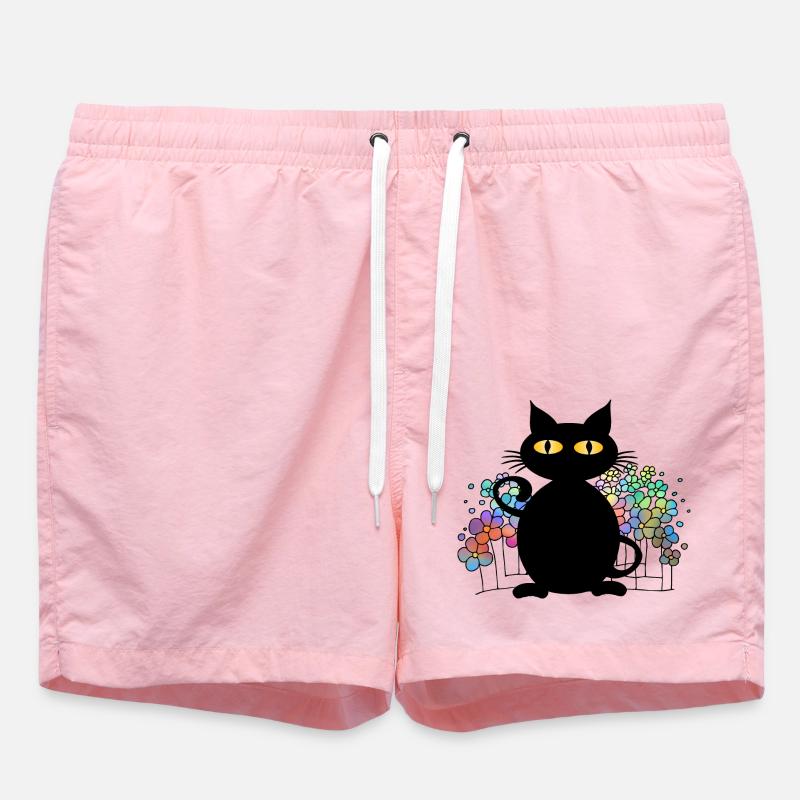 Cat - Swim Trunks - pink