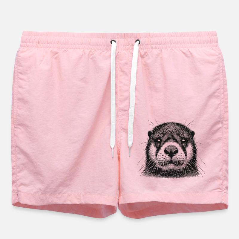 Loutre de rivière eurasienne - Short de bain - rose