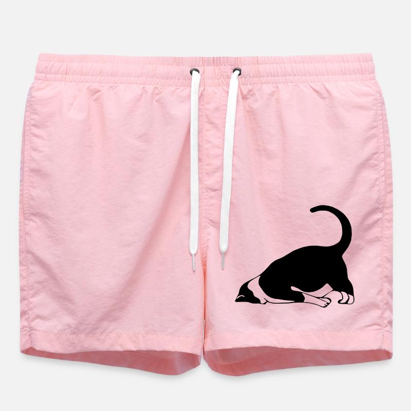 Chat endormi - Short de bain - rose