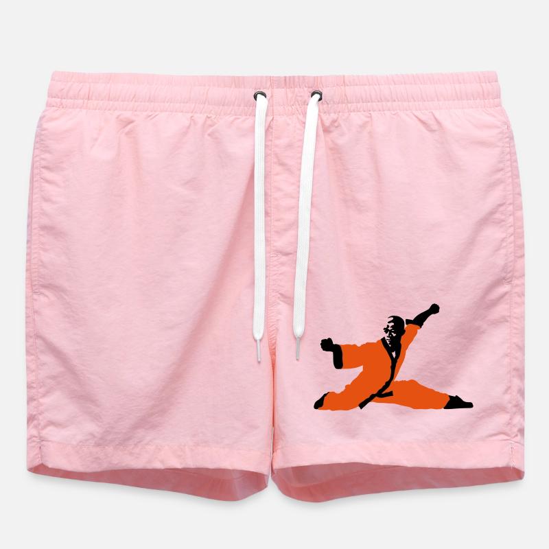 Kung fu Shaolin - Short de bain - rose
