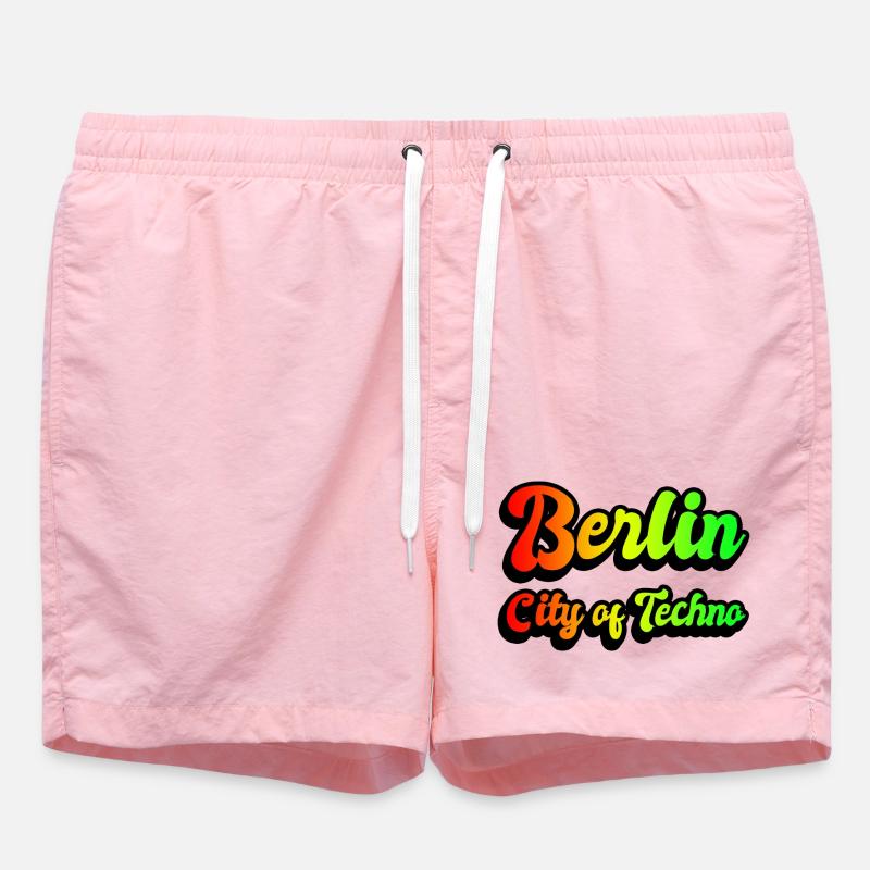Berlin Stadt des Technos Regenbogen - Badeshorts - Pink